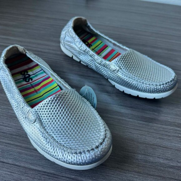 SAS Sunny Tripad Lightweight Loafers Shoes $141 in Silver - Picture 2 of 10